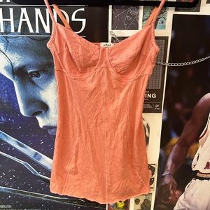 WILFRID Y2K body defining camisole, light coral, size extra small.